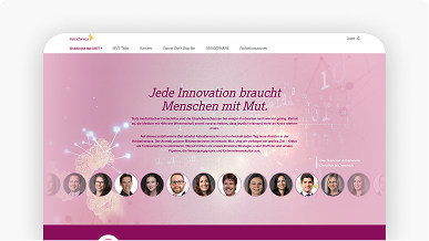 Startseite von Onkologie mit Mut mit Informationen zu moderner Krebsmedizin, innovativen Therapien und Unterstuetzung fuer Betroffene